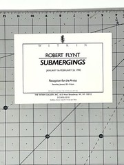 Robert Flynt (b. 1956) Art Announcement Card 1990 – Submergings – 5” X 7”