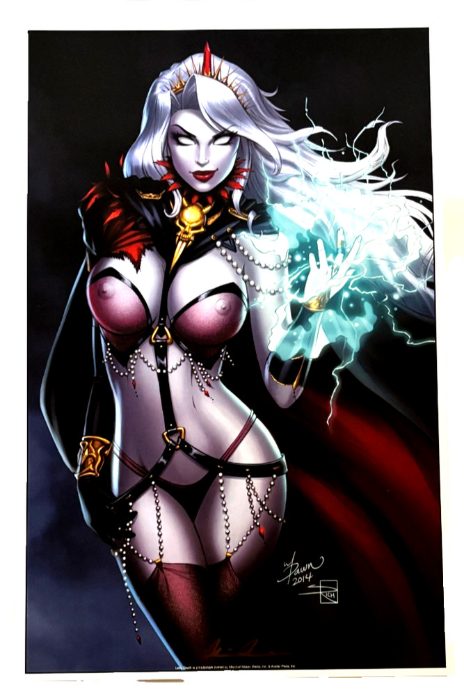 LADY DEATH EXCLUSIVE SIGNED COFFIN CUSTOM LIMITED EDITION ART PRINT COA NM+