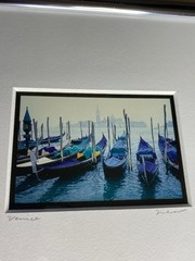 Jim Nilsen Photography Signed “Venice” Gondolas Italy #120 Framed Matted