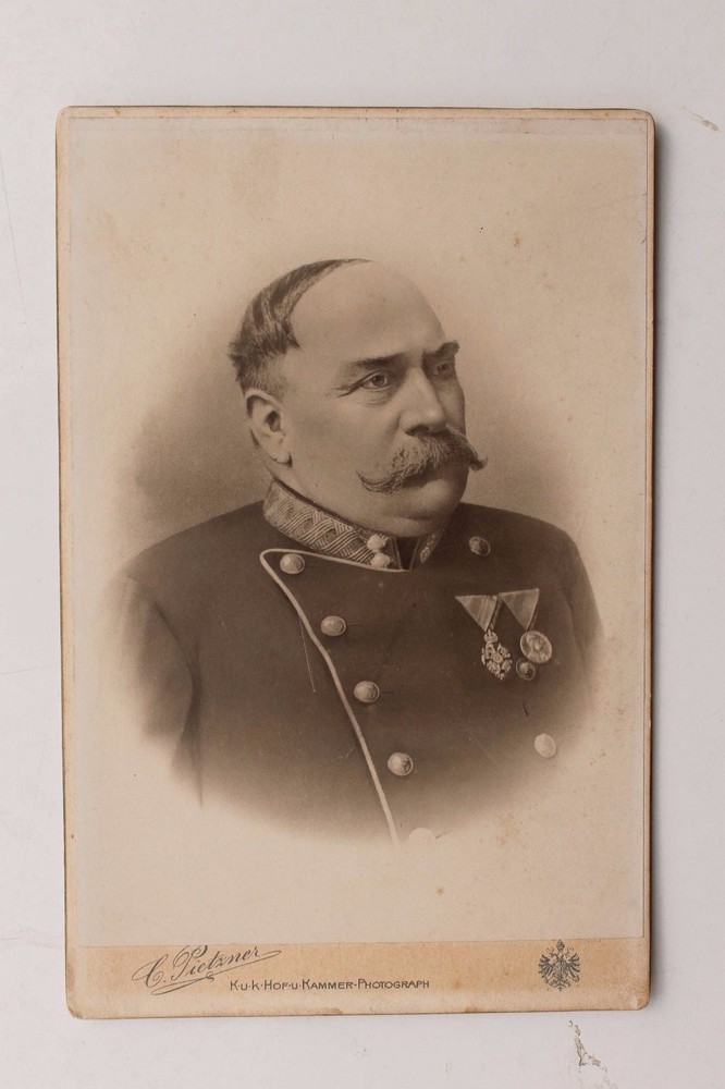 27642 Cabinet-Photographie Portrait Military With Orden Kuk Hoffotograf Pietzner