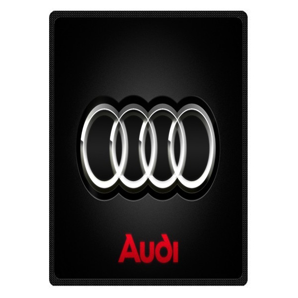 great AUDI LOGO Soft Warm Single-Side Printing Flannel Fleece Blanket
