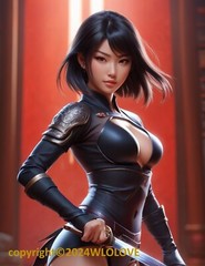 Beautiful Sensual Asian Girl Anime C on Quality semi-gloss Photo Paper 8.5″x11″