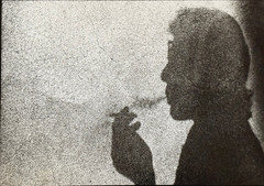 Shadow of a Man Smoking 12″ x 16 1/8″ Photograph-C. 1990s-Mark Bugzester
