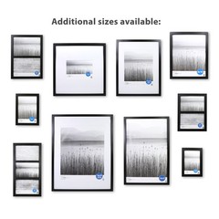 Black Gallery Picture Frame 14×18 Matted to 11×14 Wall Display Art Decor New