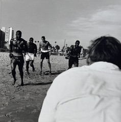 Boxers on the Beach B & W 14 x 11 Photograph-Circa 1990s-Mark Bugzester