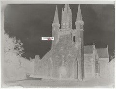 Chapel Saint-Fiacre Faouët, Glass Photo Plate, Black & White Negative 9×12 Cm