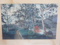 Wallace Nutting Bordering Housatonic 6.5″ x 4.5″ in a Rustic 16″x14″ glass frame