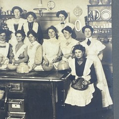 Vintage Dated October 1905 Restaurant Kitchen Photograph