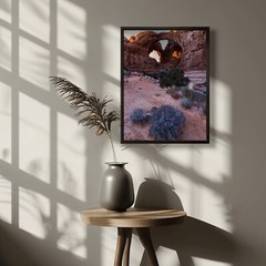 Double Arch Sunset-Arches National Park Utah Framed Canvas Landscape Photograph