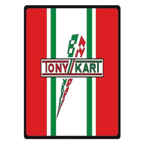 great tony kart logo Soft Warm Single-Side Printing Flannel Fleece Blanket