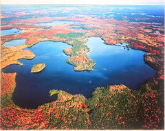 Star Lake in Vilas Co Plum Lk twp, Sayner, Wisc. Overhead Photo. Frame Optional.