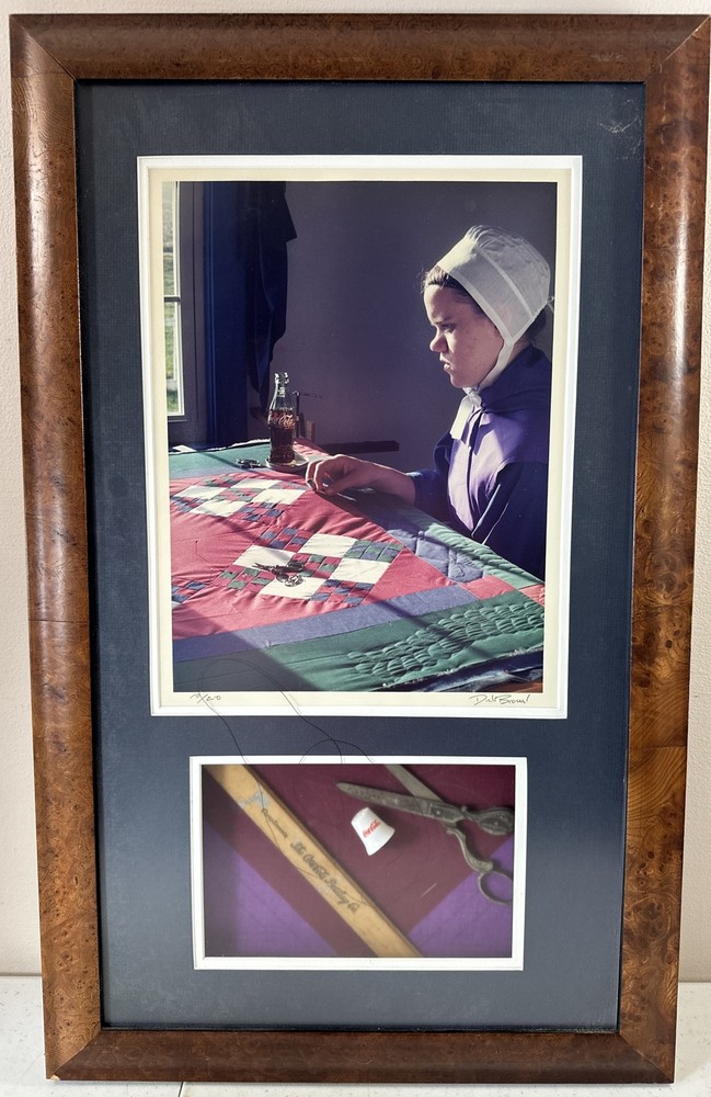 Dick Brown AMISH Coca-Cola Quilt Photo 27×16.5”