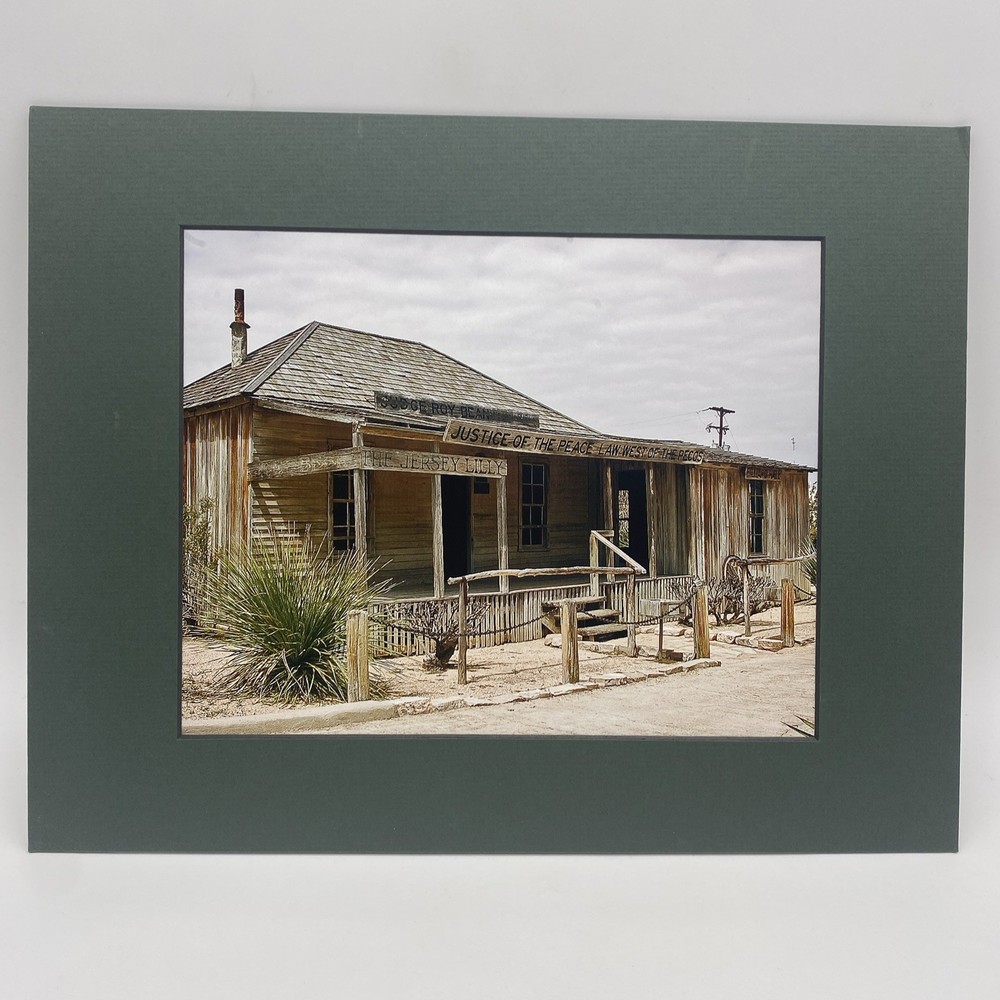 Matted Southwest Justice Of The Peace Building Photo Print 11 X 14 Wall Art