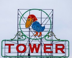8×10 Photo of the Neon Sign for the Jayhawk State Theater, Topeka, KS.