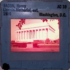 Vintage Art History Slide Photo Henry Bacon Lincoln Memorial ext 1915 Washington