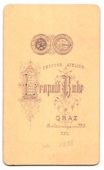 Photograph Leopold Bude, Graz, Salzamtgasse 3, elegantly dressed gentleman with vol