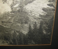 Antique c1900 GEBRUDER WEHRLI AG SWISS ALPS Mountain Landscape PHOTOGRAPH
