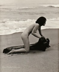 1927 Original EDWIN BOWER HESSER Female Nude Beach Art Deco Silver Gelatin Photo