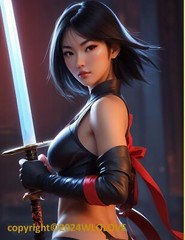 Beautiful Sensual Asian Girl Anime A on Quality semi-gloss Photo Paper 8.5″x11″