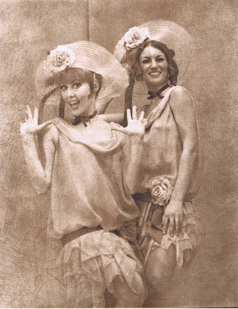 Hendrickson Original Photo Sepia TEA TIME WITH THE CRAZY FLOWER GIRLS 11×14″