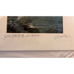 San Francisco Golden Gate Bridge Color Photo by Frederico Domondon Signed