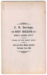 Charles Roscoe Savage / Eagle Gate Salt Lake City 1885