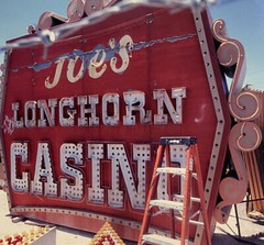 JOE’S LONGHORN CASINO NEON BONEYARD LAS VEGAS SALVAGE SCRAPYARD PHOTOGRAPH