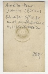 CdV Portrait Baron Antoine-Henri Jomini, Swiss Officer and… – 15877
