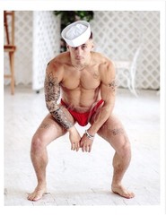 11 X 8.5 Alan Lyon Original Male Photo gay interest (9) Sailor in Red Milio