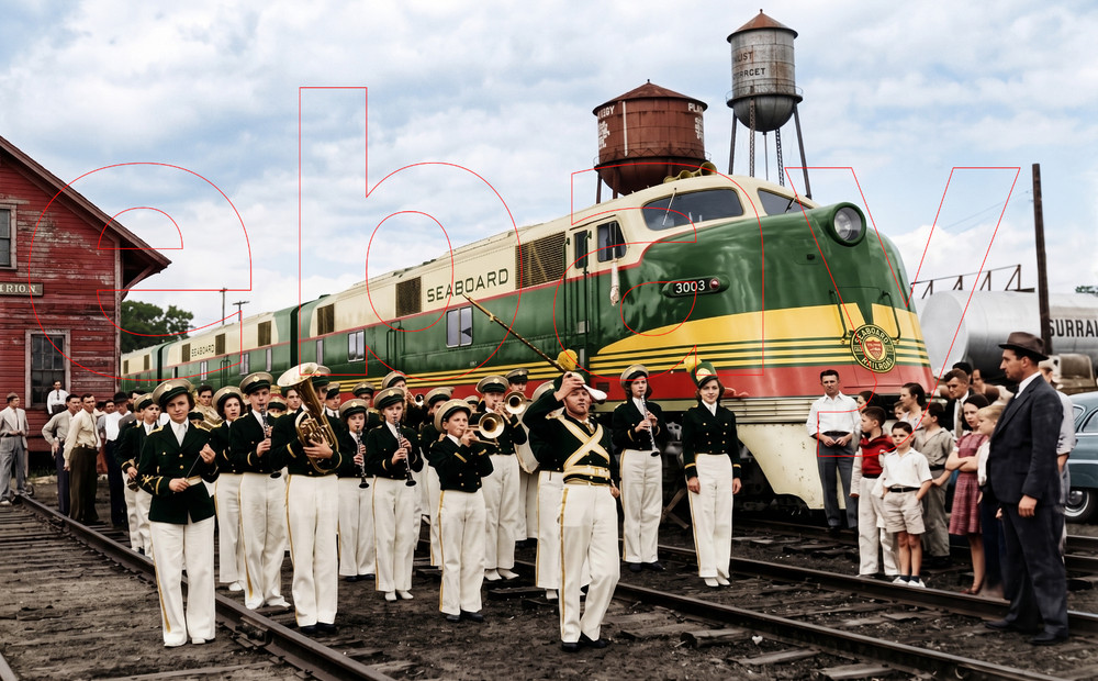 Photo Art Print of Arrival of the Orange Blossom Special at Plant City, FL 1938
