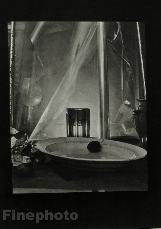 1968/78 JOSEF SUDEK Vintage Czech Photo Gravure Fruit Plate Glass STILL LIFE Art