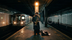 Jazz Saxophone Subway Digital Download File Musician Blues Art Print Wall Decor