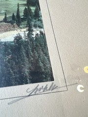 George Noble hand tinted photograph Bow Valley Banff North America