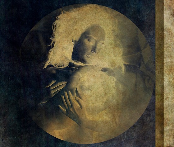 Madonna – Fine Art print 50 x 60 cm – Gold + Blue | Limited edition of 15