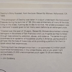 Jim Goldberg Magnum Square Print 6″ x 6″ Destiny’s Shiny Bracelet “RAISED BY WOL