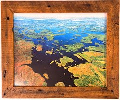 Chippewa Flowage, Hayward, Sawyer Co., Wisconsin Overhead Photo. Frame Optional.
