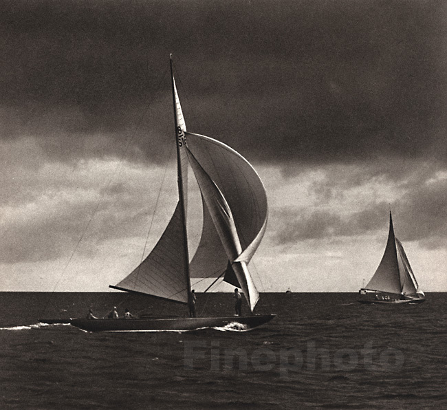 1936 Vintage OLYMPICS Germany SAILING Yacht Boat Race PAUL WOLFF Photo Art 11×14