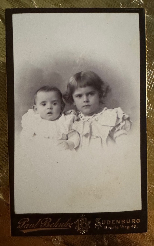 CdV Photo Children – Paul Behnke, Sudenburg Magdeburg 1900 Excellent Condition (C1086)
