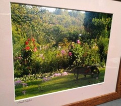 Monet Garden Giverny France Signed Photography Framed Matte 12 X 15 Claude Monet