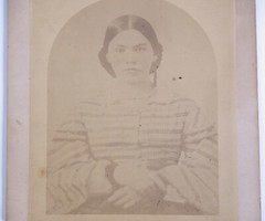 Vtg 1910s 20s Photograph Traditional Mexican Charro Woman B&W Sepia Portrait