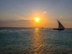 Photo Digital Art Product Wallpaper Background Image sunset on the sea sailboat
