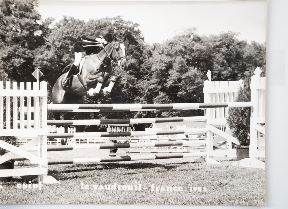 Vintage Film Photo France Equestrian Horse Show Jumping 18X24cm 1970