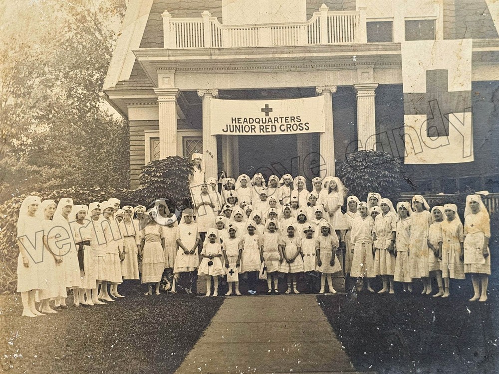 Junior Red Cross Girls in Uniform at HQ Photo DIGITAL DOWNLOAD Print at Home
