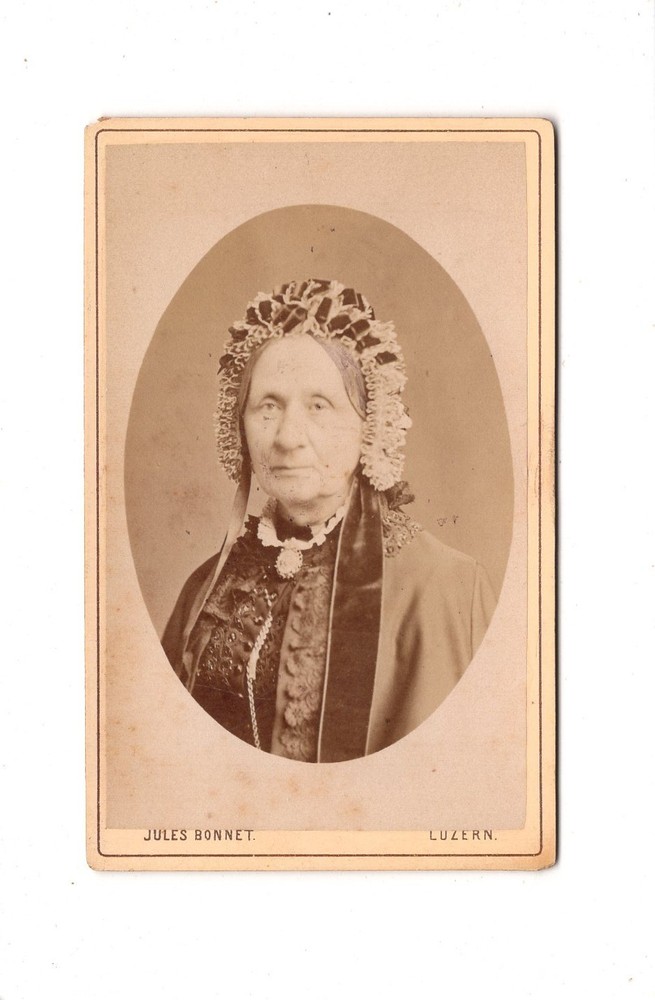 CDV photo woman portrait/woman Lucerne around 1880
