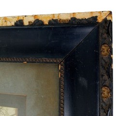 Stone Farmhouse Wall Art Vintage Framed Photograph Antique Frame Black Gold Farm