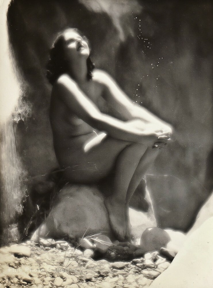 1928 Original EDWIN BOWER HESSER Female Nude Woman Art Deco Silver Gelatin Photo