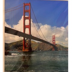 San Francisco Golden Gate Bridge Color Photo by Frederico Domondon Signed