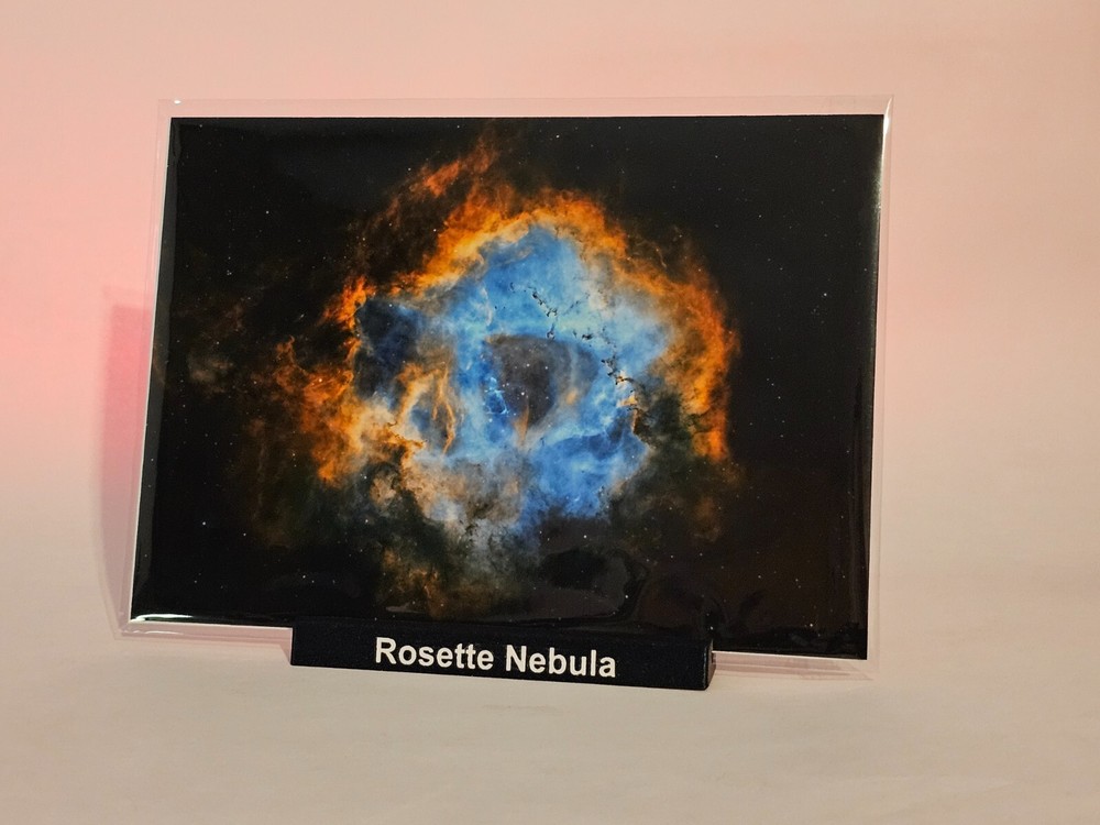 Rosette Nebula Art Print 5″x7″ With Stand Stars Astronomy Outer Space Gift