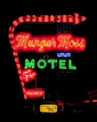 8×10 Photo of the Neon Sign for Munger Moss Motel, Route 66, Lebanon, MO.