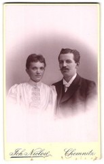 Photograph Joh. Niclou, Chemnitz, Königstr. 5, Portrait of One Elegantly Dressed